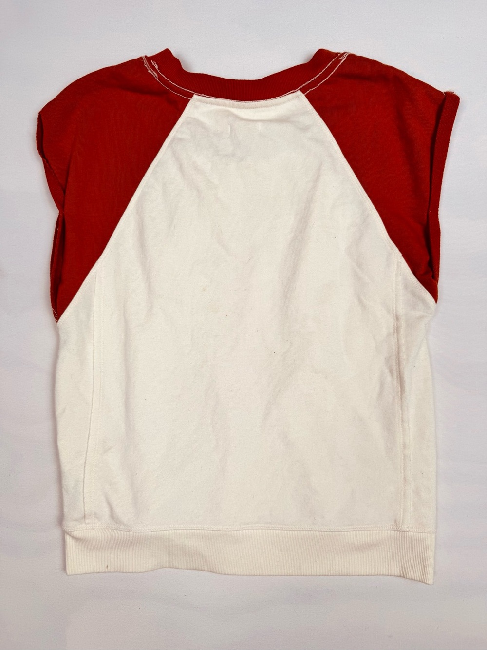 Pilcro Anthropologie Muscle Sweatshirt Beige Orange Women’s S - Picture 7 of 8